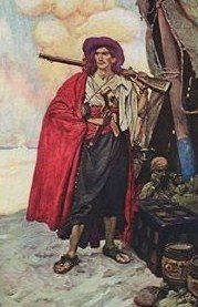 021 ilustracion de un pirata por Howard Pyle