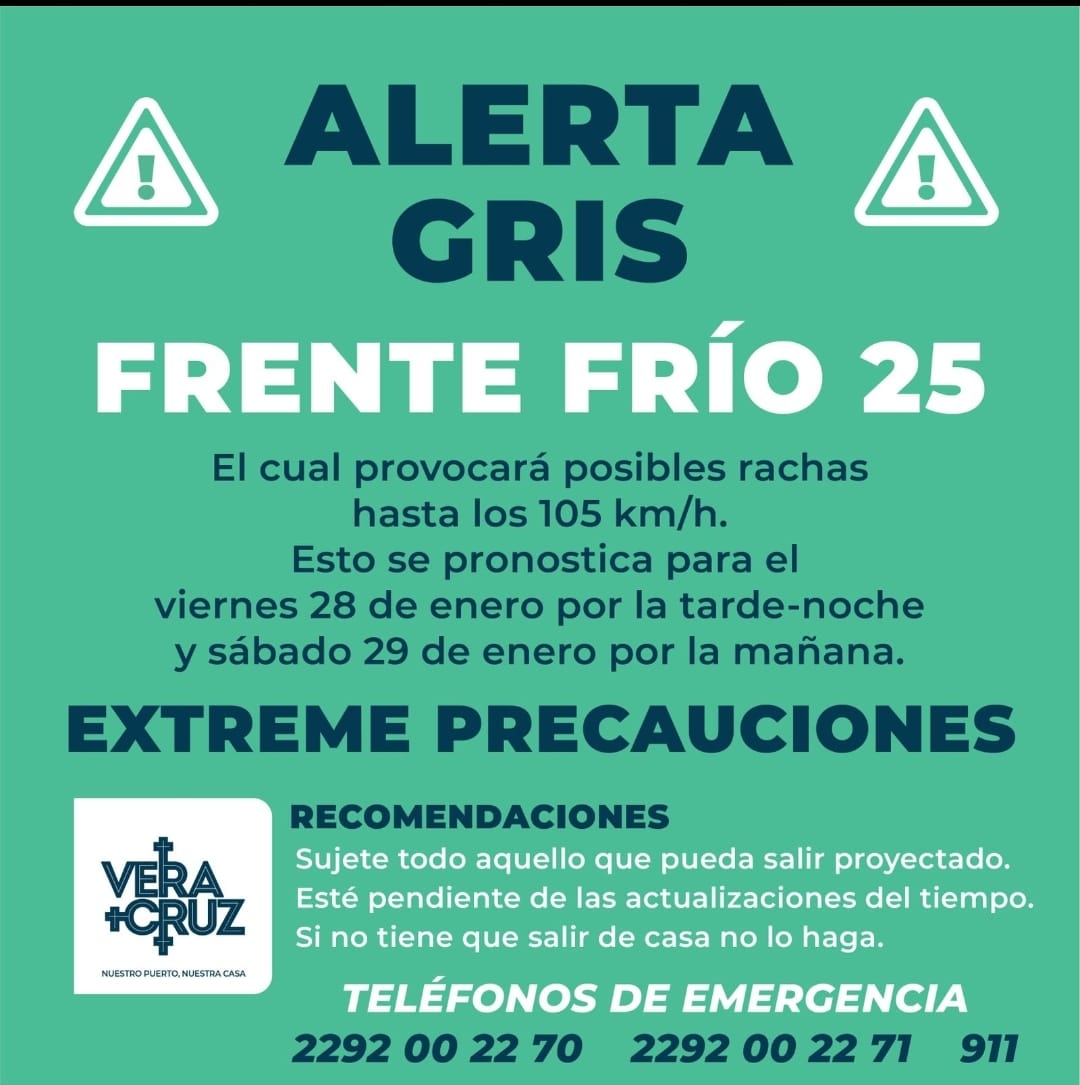 frente frio veracruz